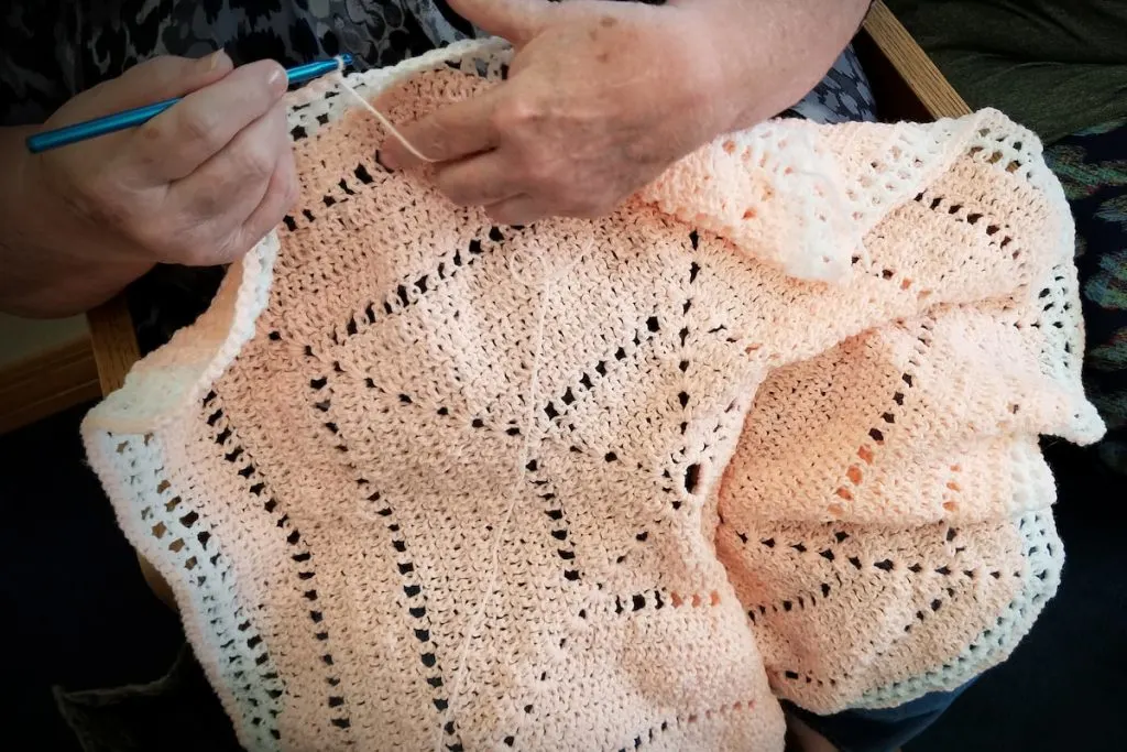 Crocheting a New Round Baby Blanket