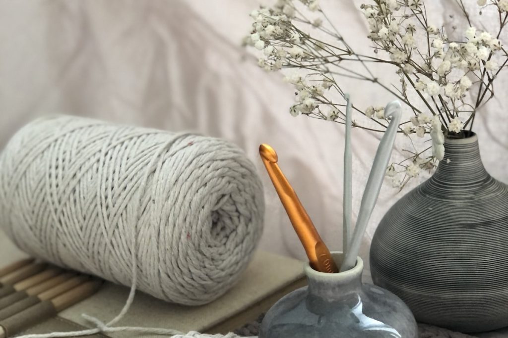 crochet accessories yarn hooks and cozy jars 