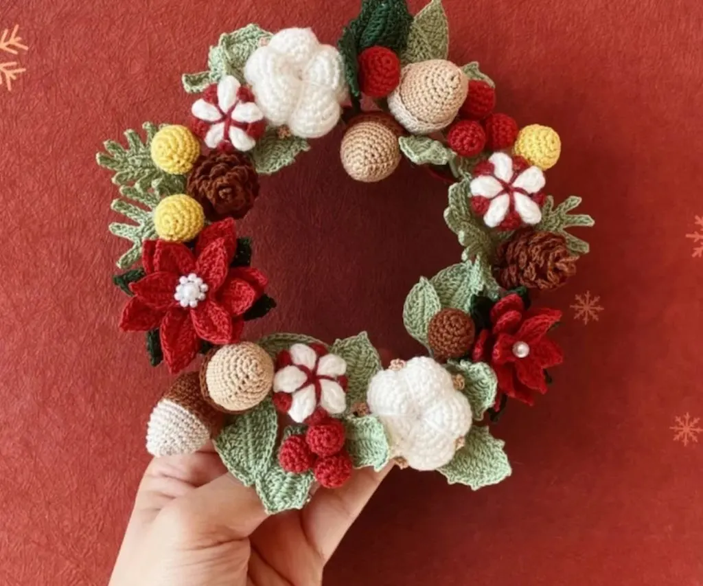 Crochet Christmas Light Flowers