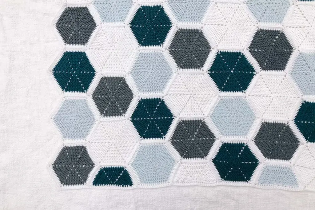 Crochet Pattern Easy Blanket on white background
