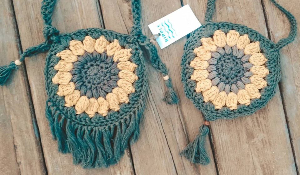 Drawing Sunflower Print Pattern Crossbody Bags