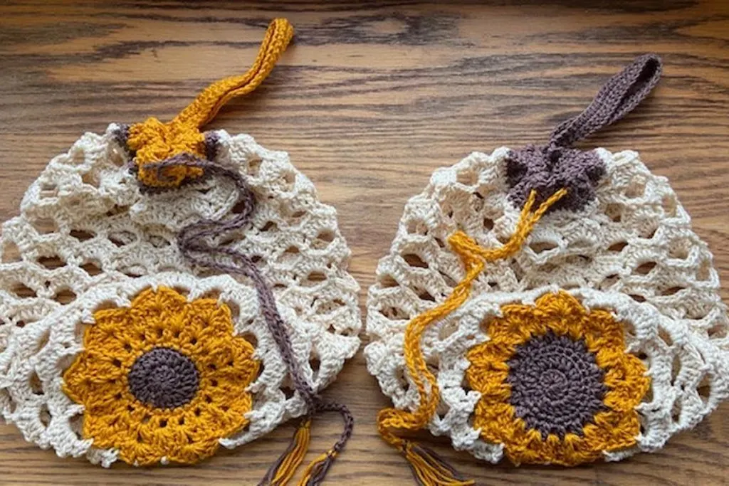 Crochet best sale sunflower bag