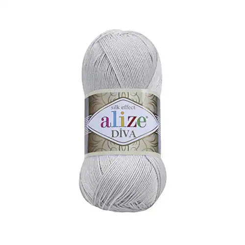 alize diva Silk Effect 100% Microfiber Acrylic Yarn 1 Ball skeins