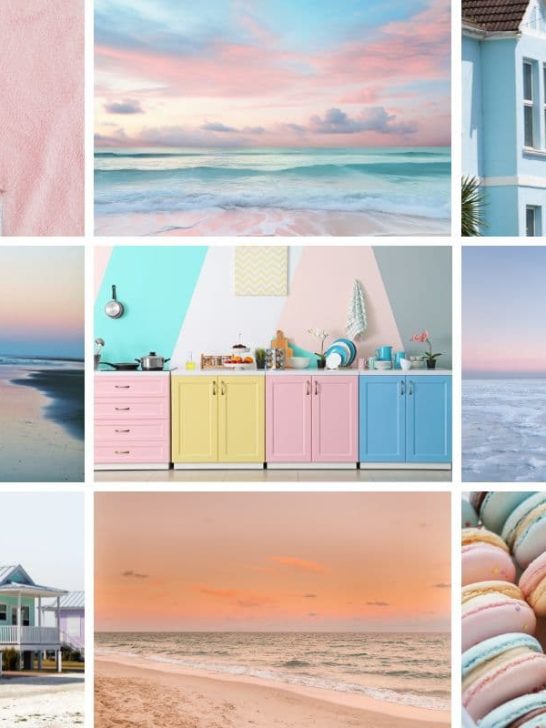 collage of images from the pastel color palette post