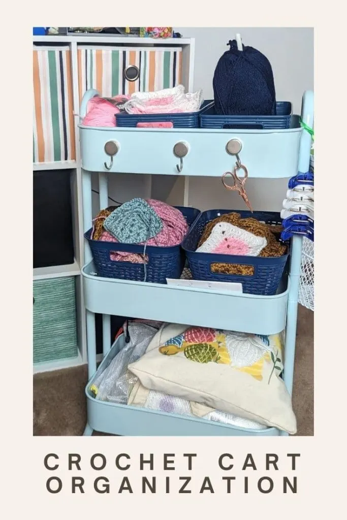 crochet crafts cart organization