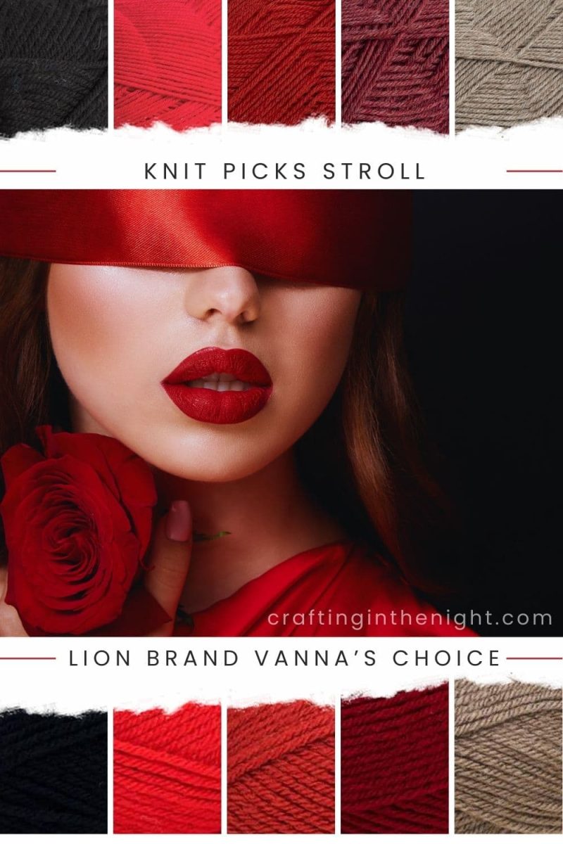 Red Yarn Color Palette for Crochet & Knits Crafting in the Night