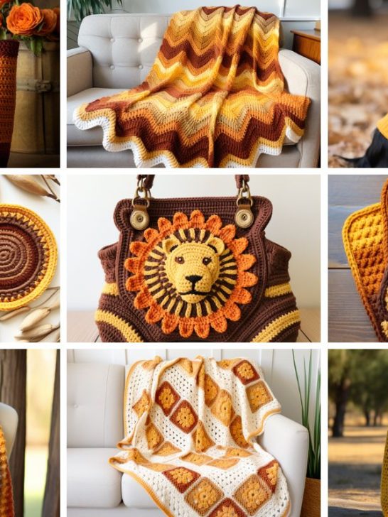 collage of Lion King Inspired crochet images from Lion King Inspired Crochet Creations post