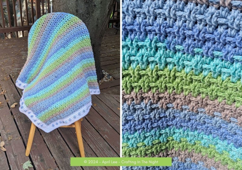 collage photo of Diamond Weave Blanket side by side