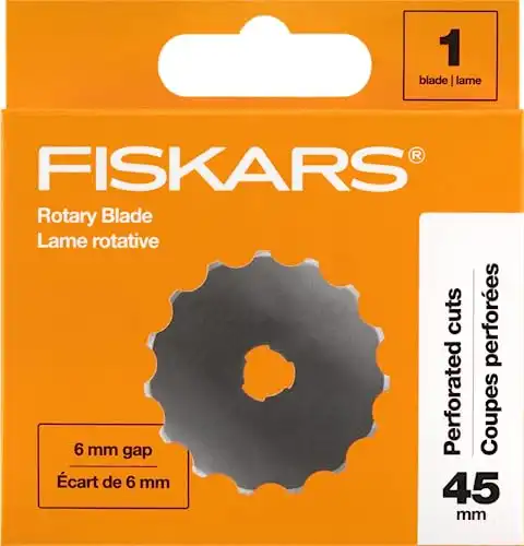 Fiskars Crafts 45mm Skip Rotary Blade, Premium-Silver